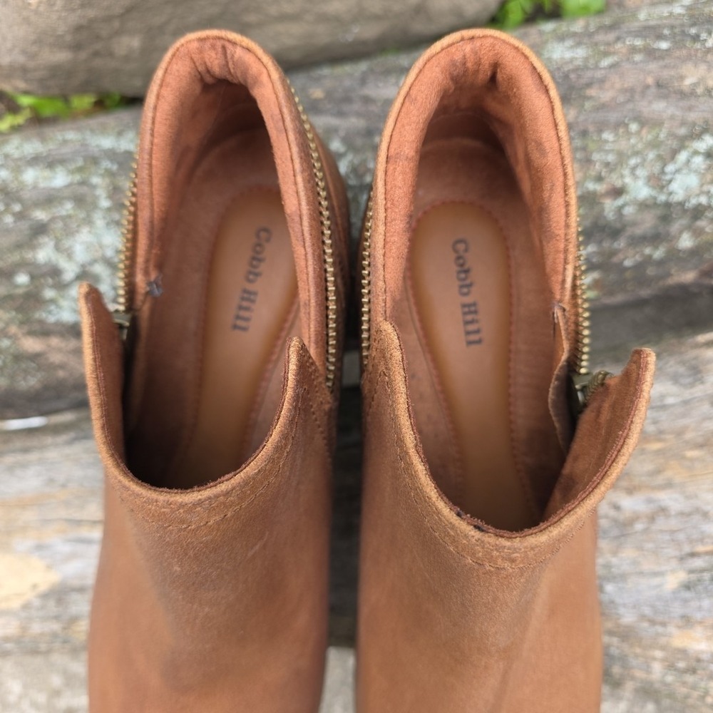 Rockport Cobb Hill Women's Crosbie Tan Leather Booties CI6209 US Size 9 - Picture 4 of 10